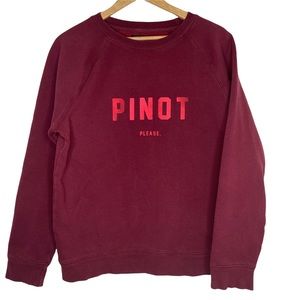Brunette The Label Burgundy 'Pinot Please' Sweatshirt